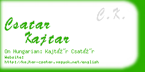 csatar kajtar business card